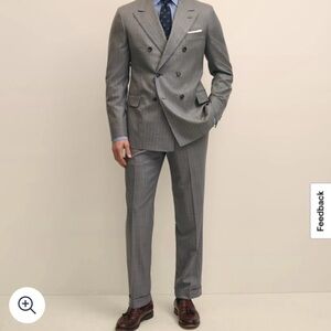 Pants only Brooks Brothers 1818 Suit Collection Men's Gray Pinstripe Suit Pants